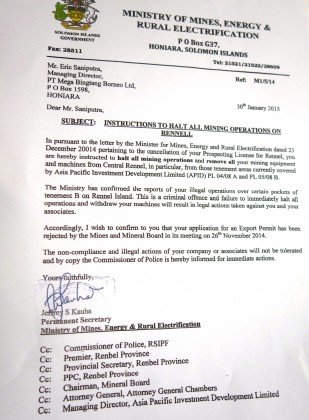 PT MEGA BINTANG BRONEO’S PROSPECTING LICENSE CANCELLED item-thumbnail