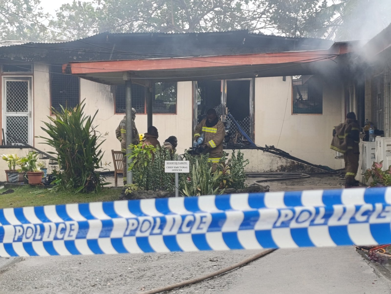 SIEC office destroyed by fire, investigation into the cause continues SIEC office destroyed by fire, investigation into the cause continues