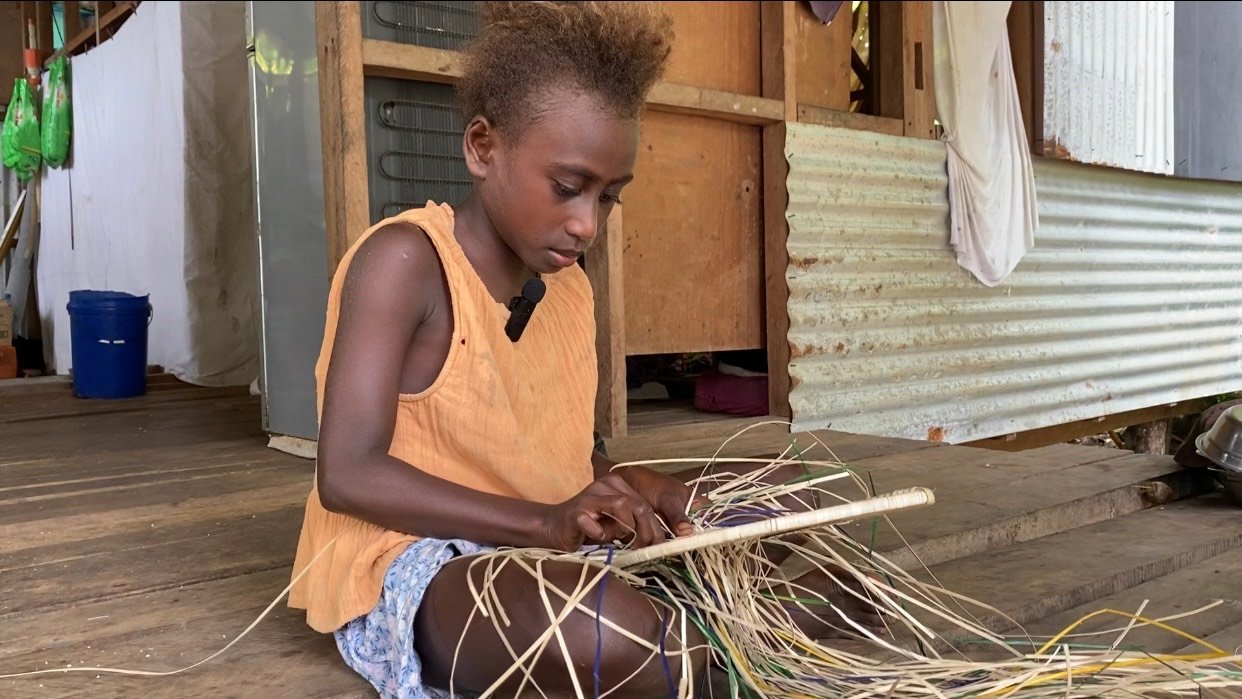Young Georgina Weaving Her Way to Education Young Georgina Weaving Her Way to Education