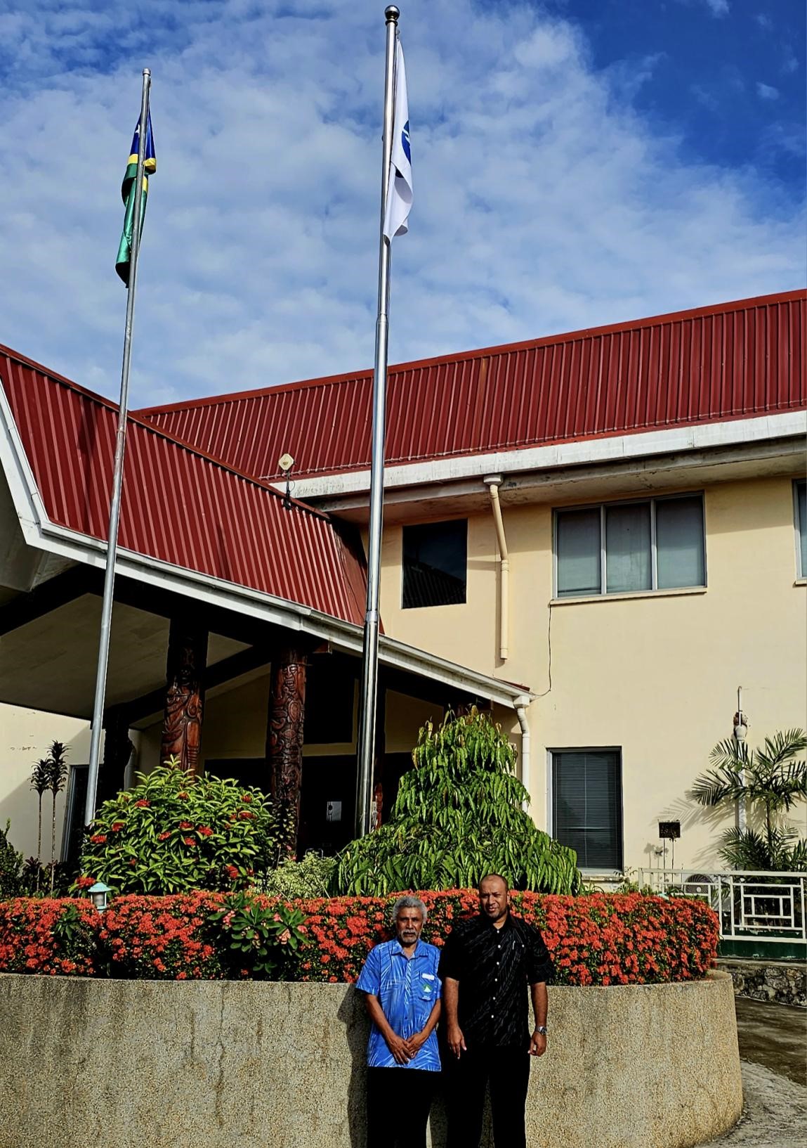 Solomon Islands Port Moresby High Commission raises MSG Flag