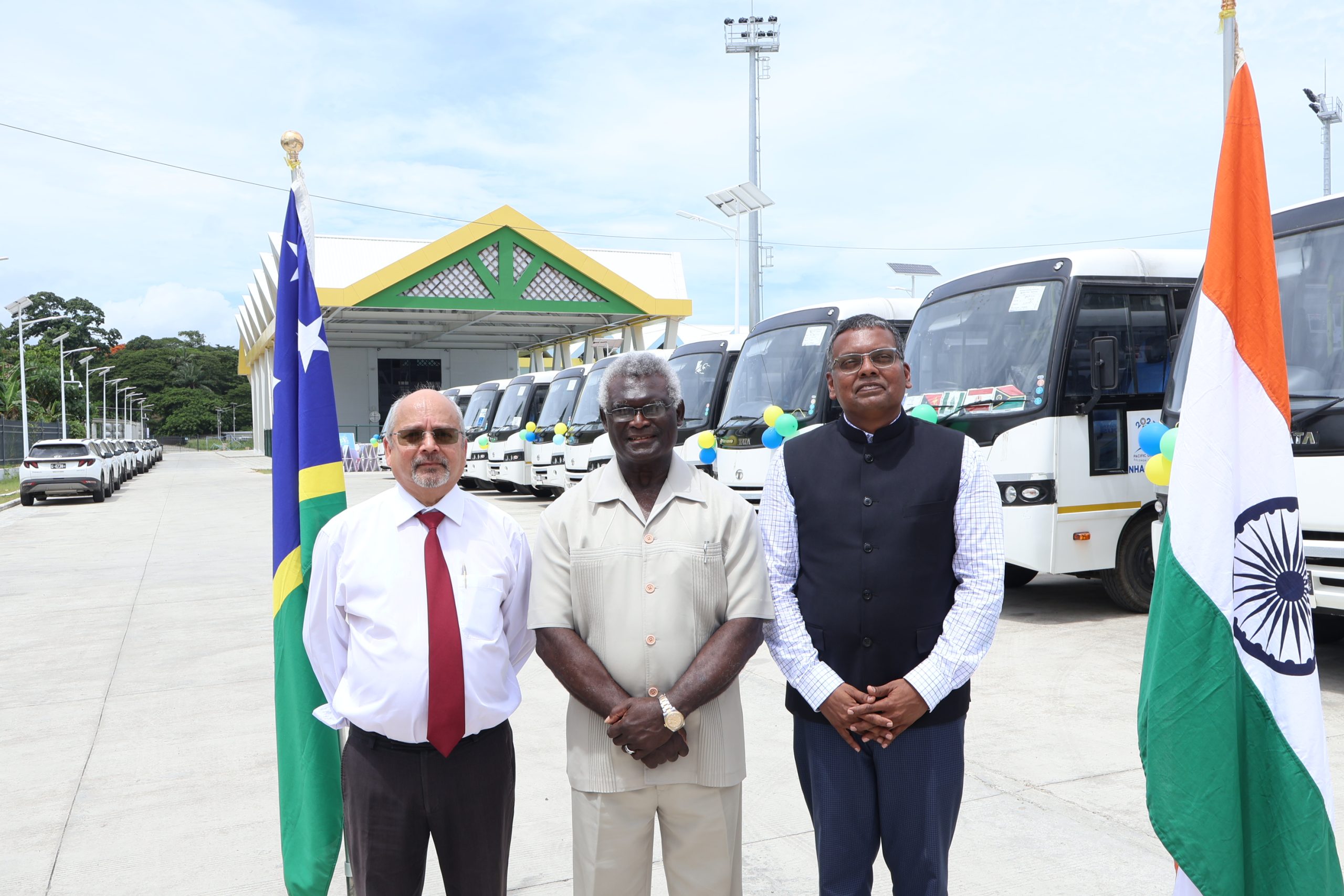PM SOGAVARE OFFICIALLY RECEIVED TATA BUSES FROM INDIAN GOVT