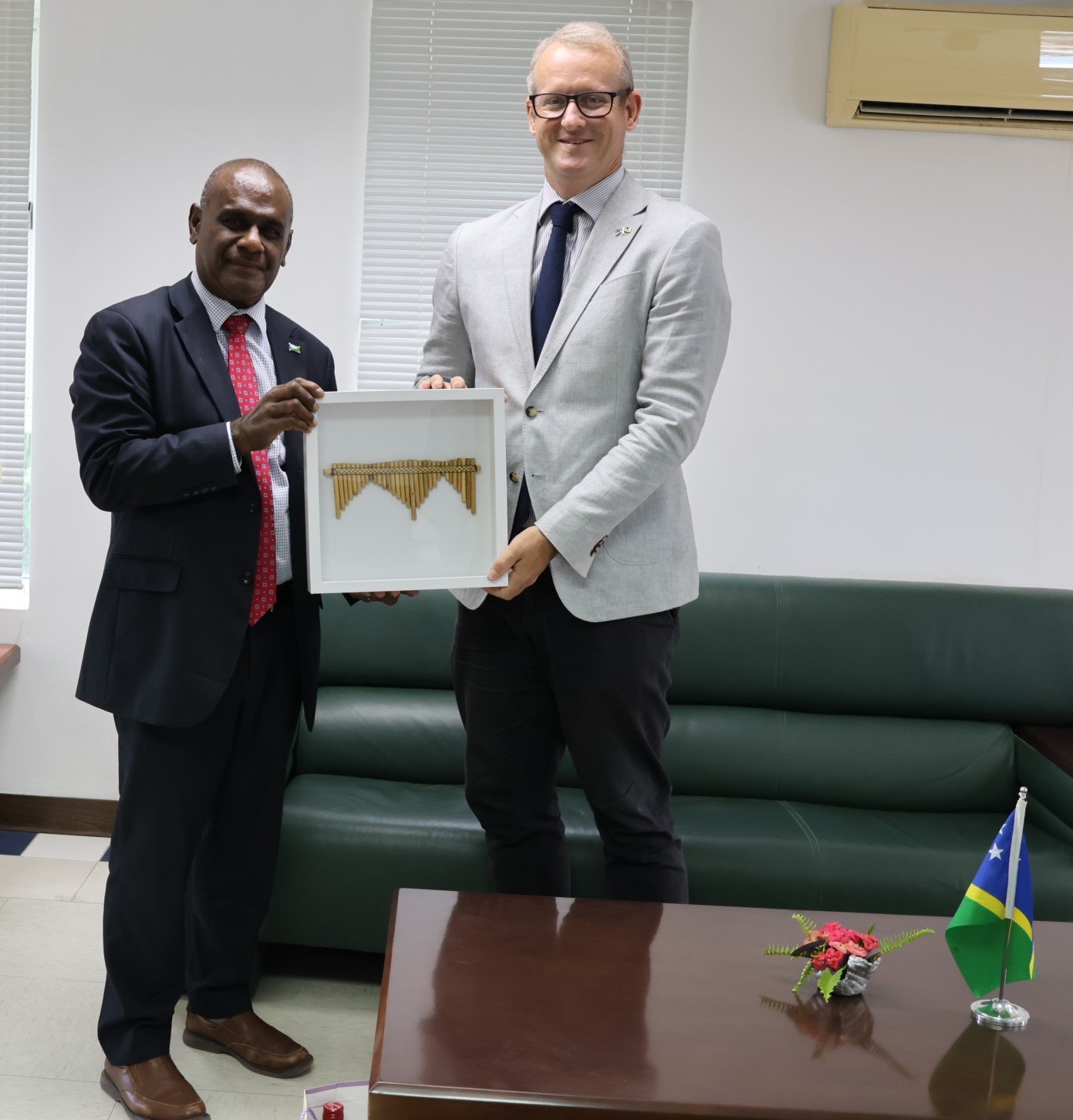 Prime Minister Manele farewells Australian High Commissioner H.E. Hilton Prime Minister Manele farewells Australian High Commissioner H.E. Hilton